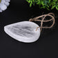 3.3" Clear Selenite Drop Shape with Hanging Rope Wholesale Crystals