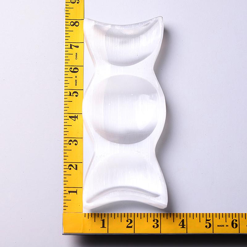 8" Polished Selenite Triple Bowls Wholesale Crystals