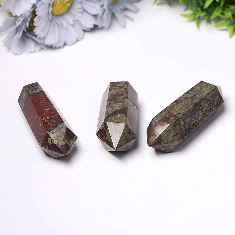 Wholesale Natural High Quality Dragon Blood Stone DT Tower Double Point Wholesale Crystals