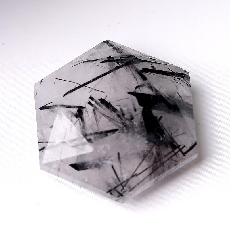 1" Crystal Hexagon Pocket Stone  for Pendant for DIY Wholesale Crystals