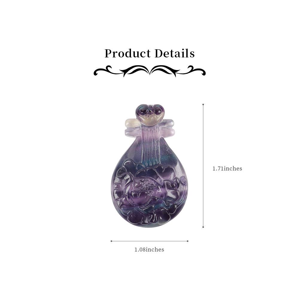 Fluorite Lute Shape Carvings for Jewelry Making Wholesale Crystals