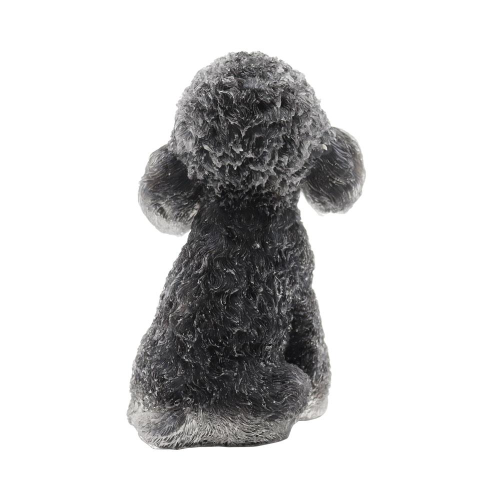 Resin Dog Figurines with Black Obsidian Gravel Toy Poodle for Kids Gifts Wholesale Crystals