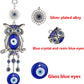 Blue Evil Eye Owl 11.7 Inches Pendant Decoration Wholesale Crystals