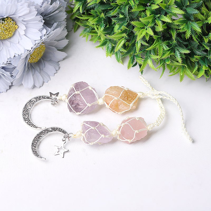 8.0" Citrine Amethyst Raw Stone Crystal Hanging Wholesale Crystals