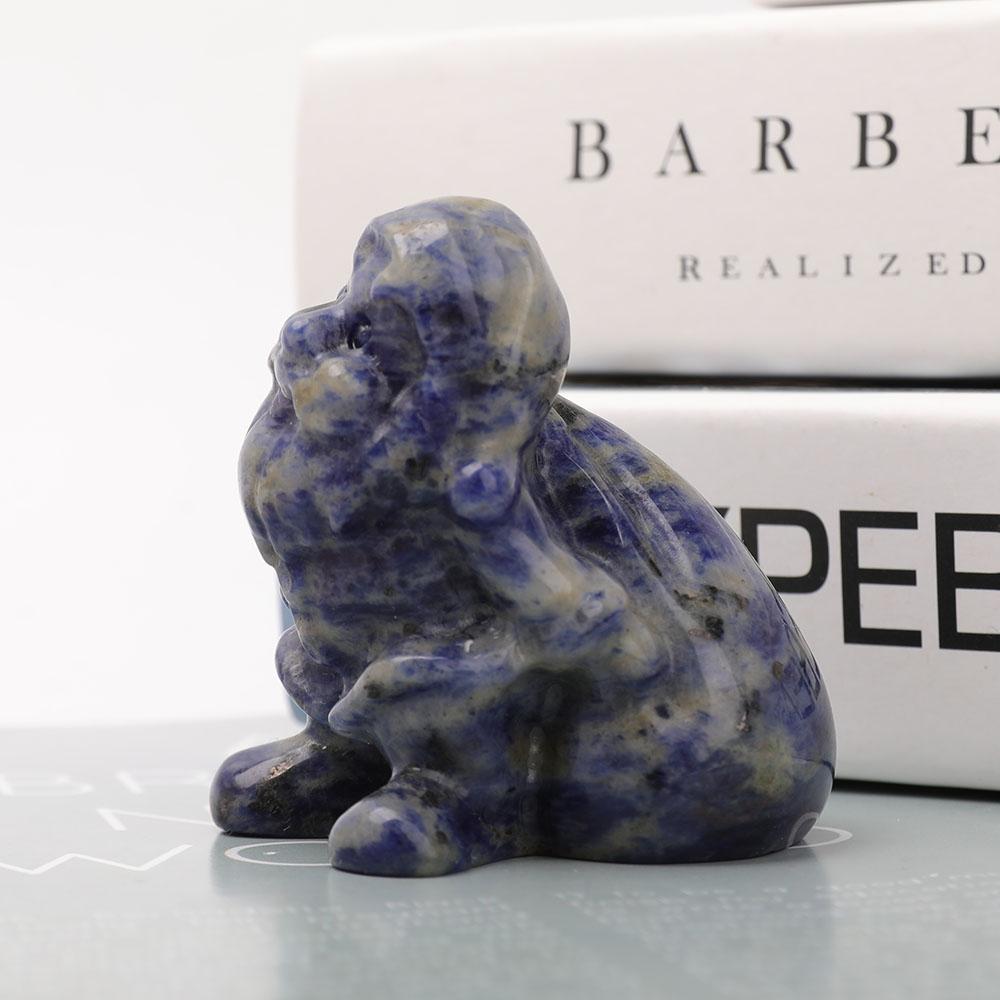 Sodalite Santa Claus Carvings for Christmas Decor Wholesale Crystals