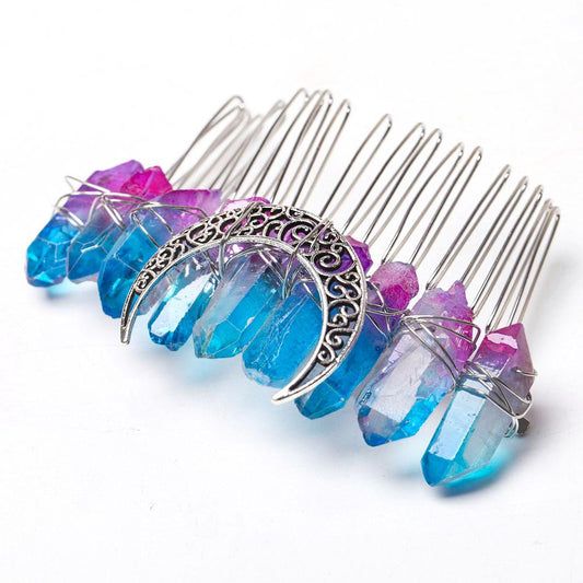 3" Aura Crystal Crown Comb Wholesale Crystals