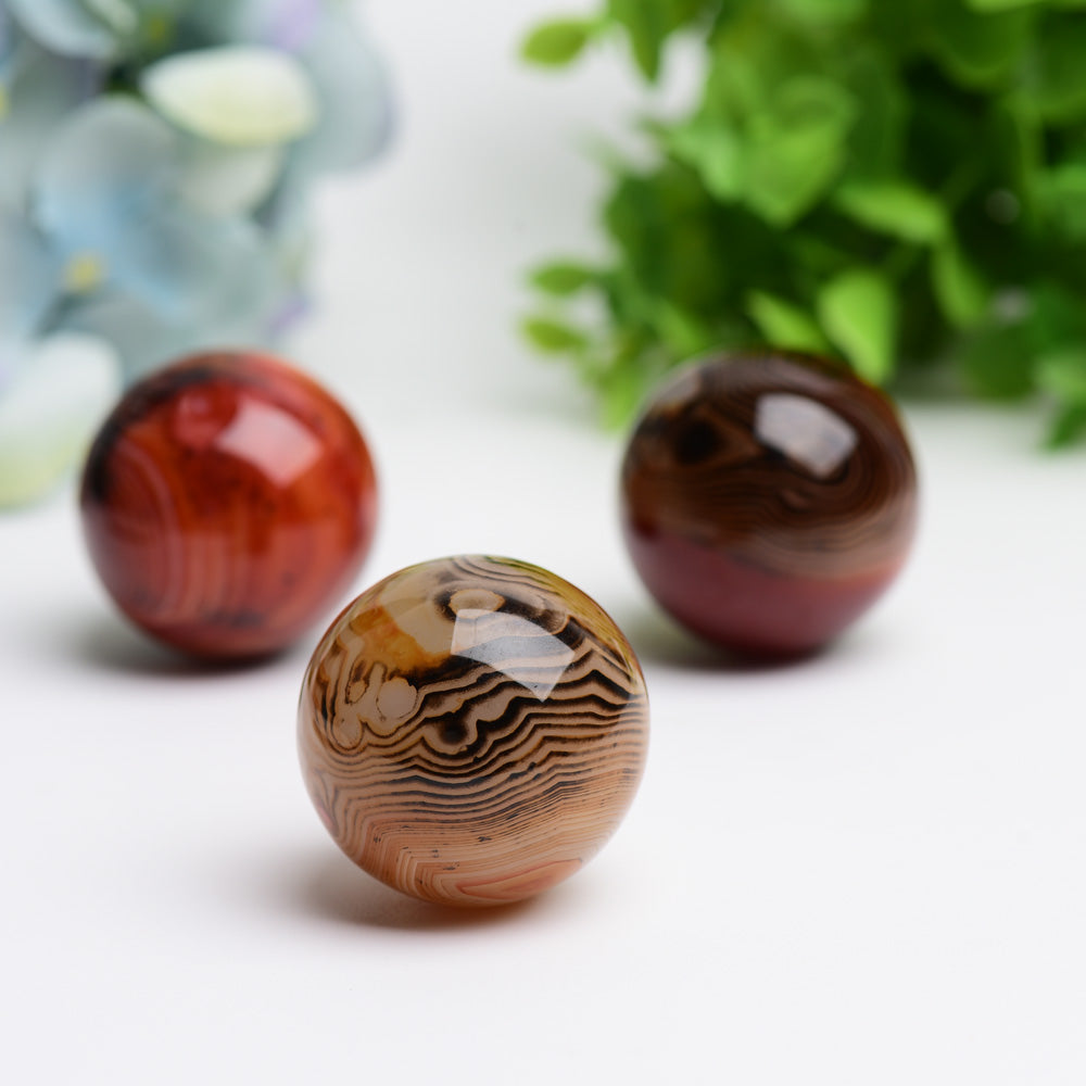 1.5"-1.7" Black Sardonyx Sphere Bulk Wholesale  Wholesale Crystals