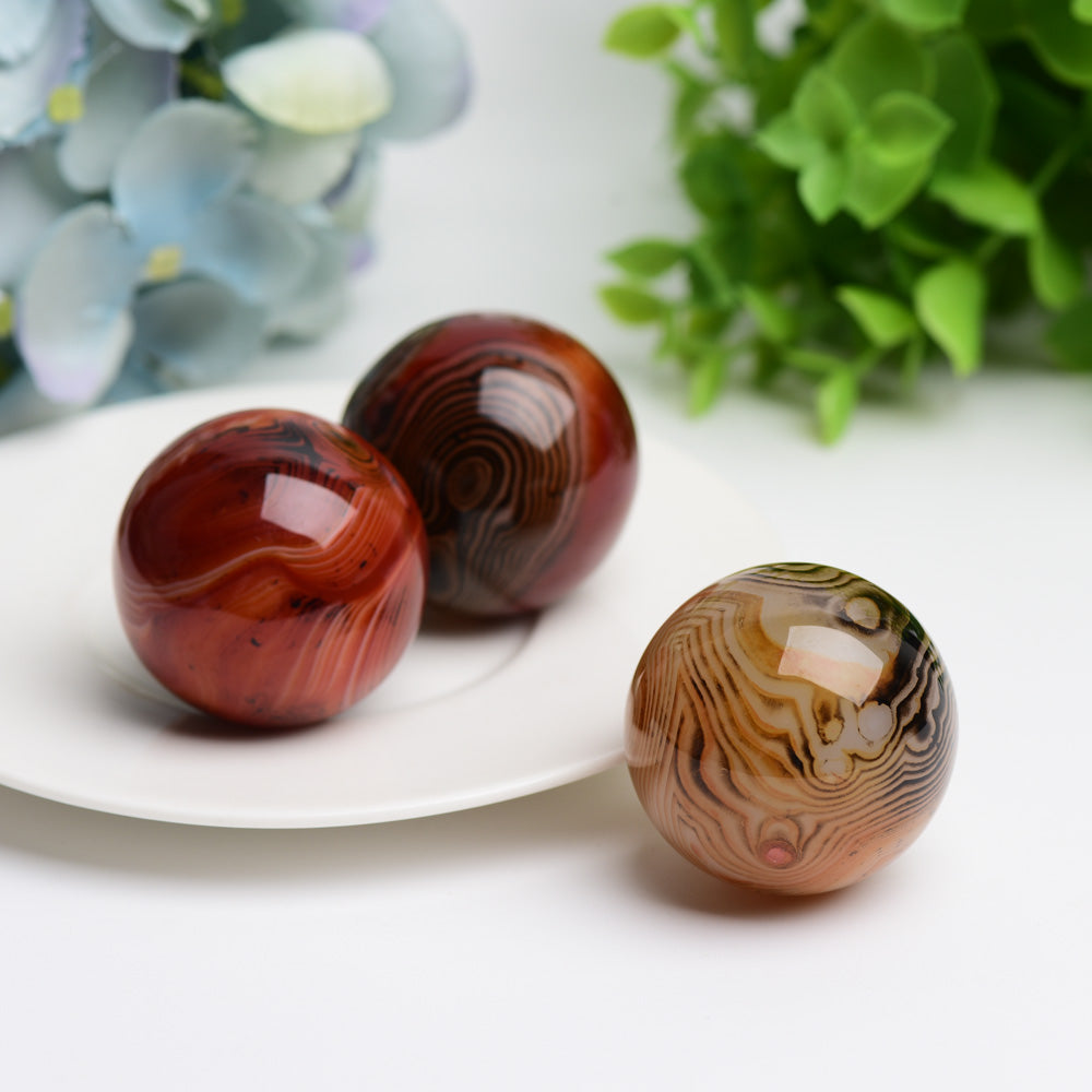 1.5"-1.7" Black Sardonyx Sphere Bulk Wholesale  Wholesale Crystals