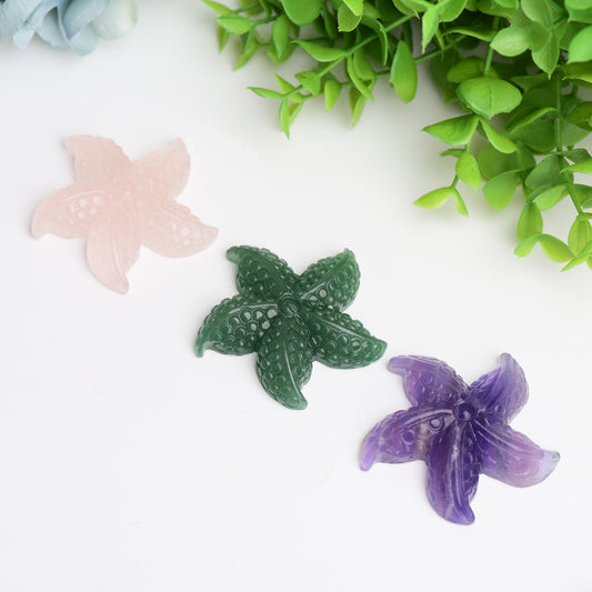 2.0" Sea Star Crystal Carving  Wholesale Crystals