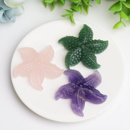 2.0" Sea Star Crystal Carving  Wholesale Crystals
