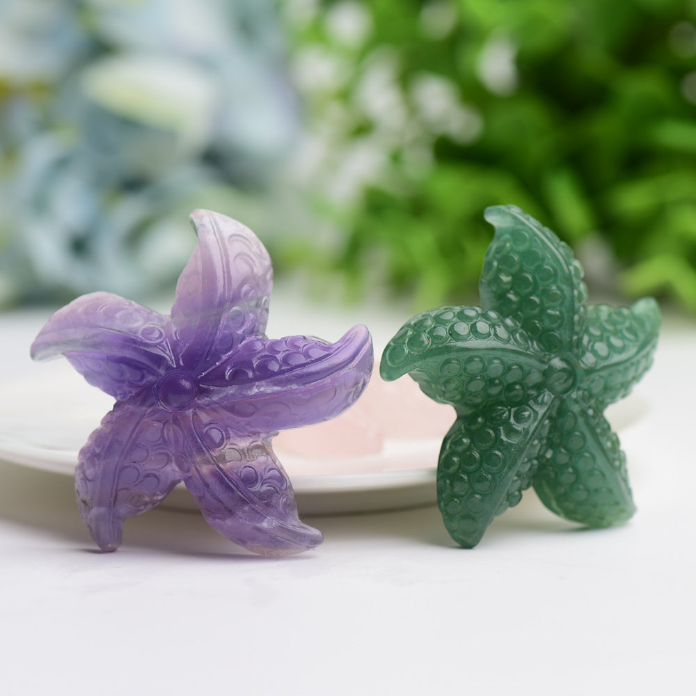 2.0" Sea Star Crystal Carving  Wholesale Crystals