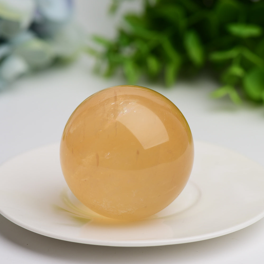 Honey Calcite Crystal Sphere  Wholesale Crystals