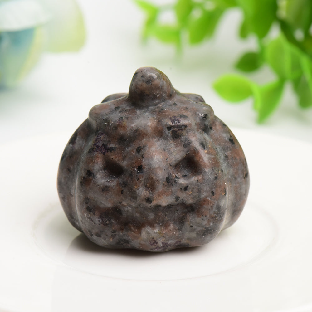 1.7" Mixed Crystal Pumpkin Carving for Halloween Decor Bulk Wholesale  Wholesale Crystals