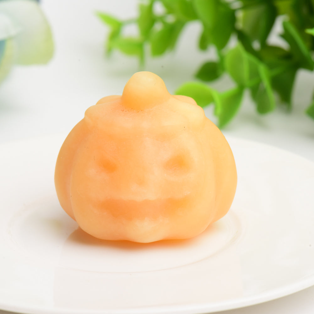 1.7" Mixed Crystal Pumpkin Carving for Halloween Decor Bulk Wholesale  Wholesale Crystals