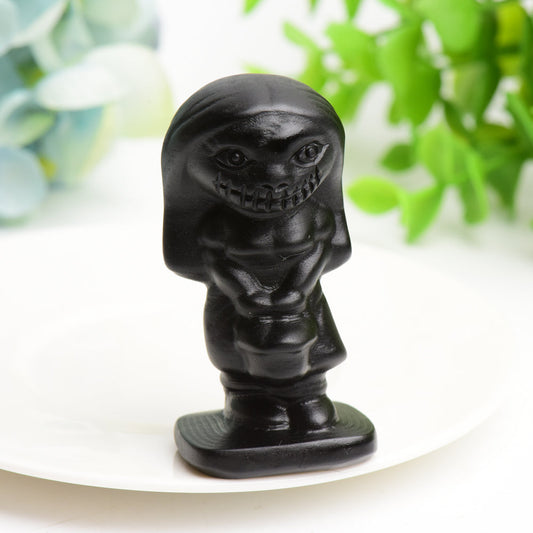Black Obsidian Crystal Carving for Halloween  Wholesale Crystals
