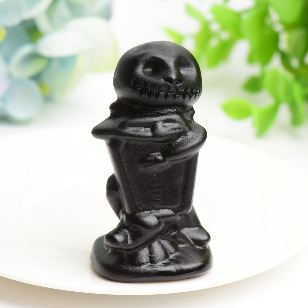 Black Obsidian Crystal Carving for Halloween  Wholesale Crystals