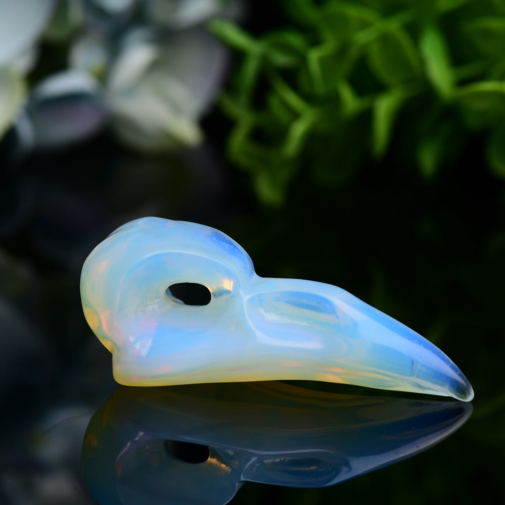3.0" Opalite Roven Skull Crystal Carving  Wholesale Crystals