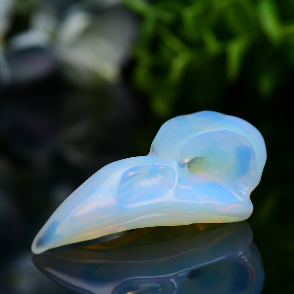 3.0" Opalite Roven Skull Crystal Carving  Wholesale Crystals