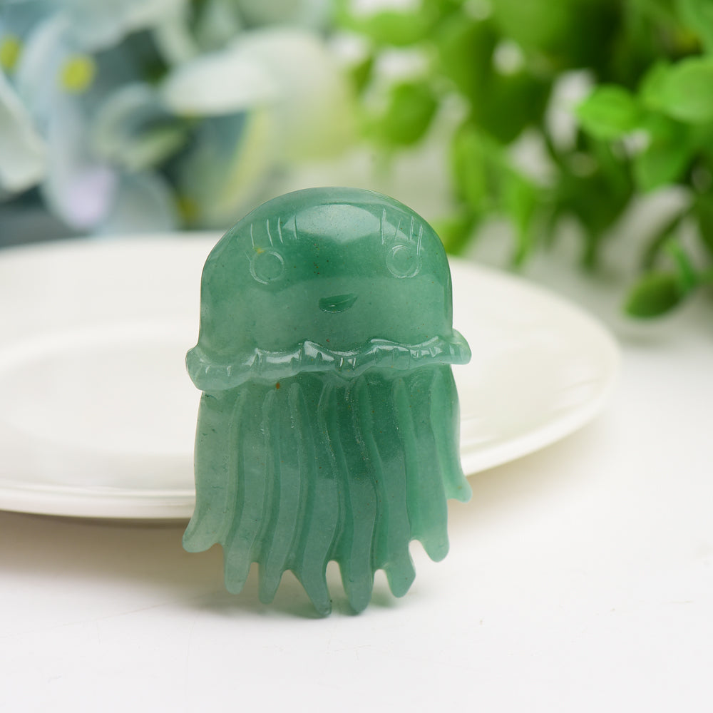 2.0" Mixed Crystal Jellyfish Carving Bulk Wholesale  Wholesale Crystals