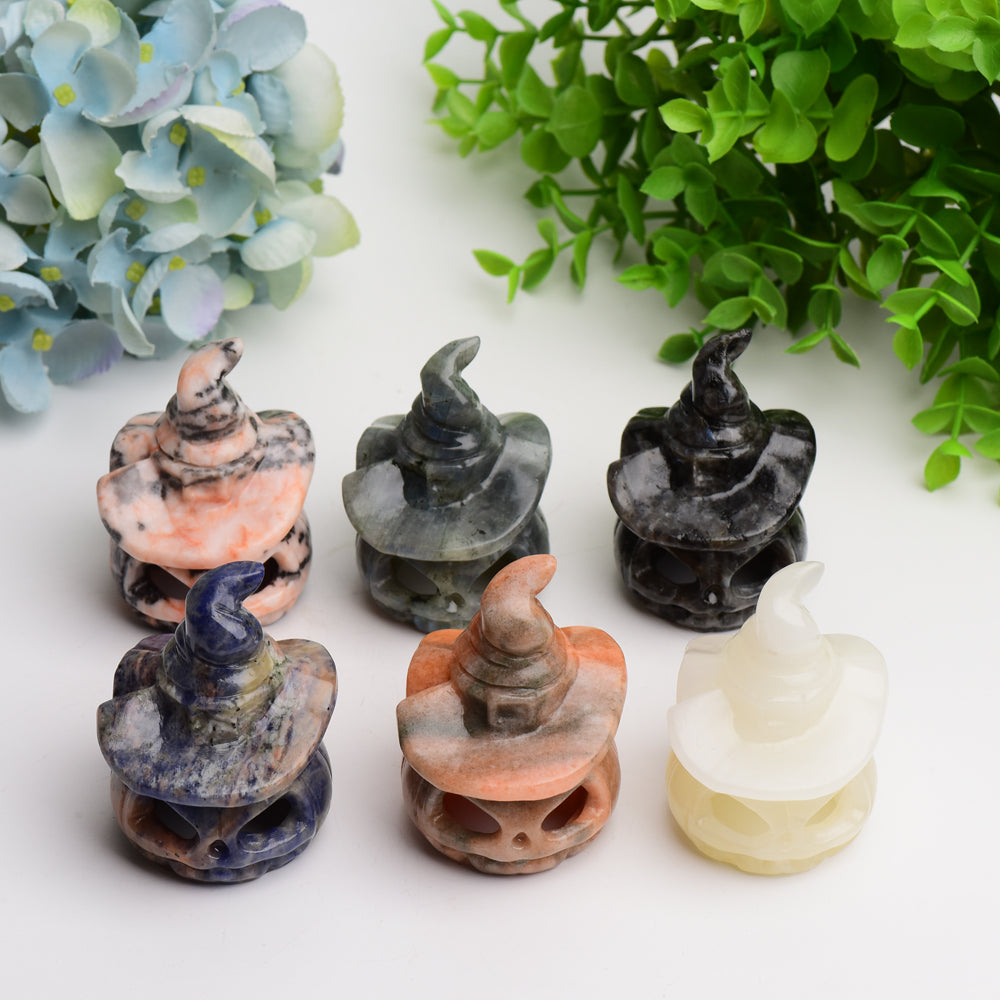 2.7" Mixed Crystal Pumpkin Carving Lamp for Halloween Bulk Wholesale  Wholesale Crystals