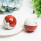 1.5" Red Jasper Howlite Poke Ball Crystal Sphere Bulk Wholeslae  Wholesale Crystals