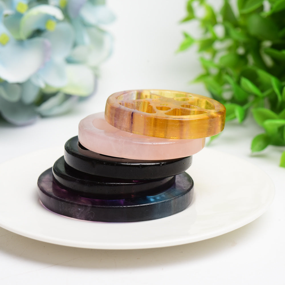 1.9"-2.5" Mixed Crystal Pentagram Star Plate Carving Bulk Wholesale  Wholesale Crystals