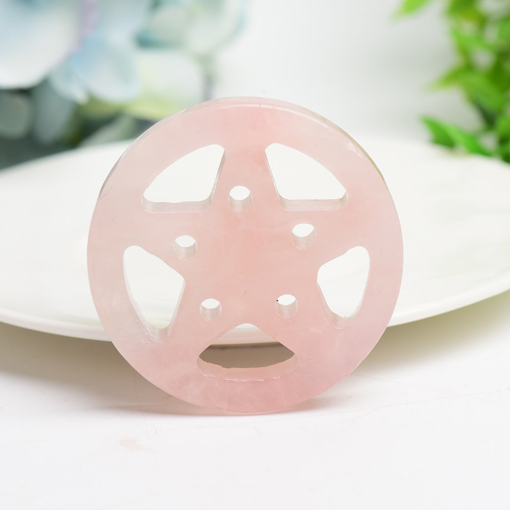 1.9"-2.5" Mixed Crystal Pentagram Star Plate Carving Bulk Wholesale  Wholesale Crystals