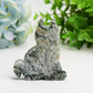 3.2" Moss Agate Cat Slab Crystal Carving Bulk Wholesale  Wholesale Crystals