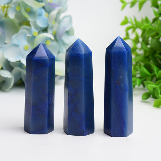 2.5"-4.0" Blue Aventurine Crystal Point Bulk Wholesale  Wholesale Crystals