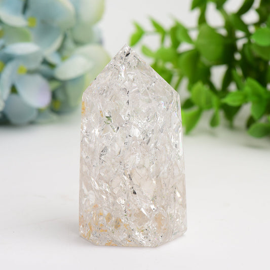 2.5"-4.0" Crack Clear Quartz Crystal Tower Bulk Wholesale  Wholesale Crystals