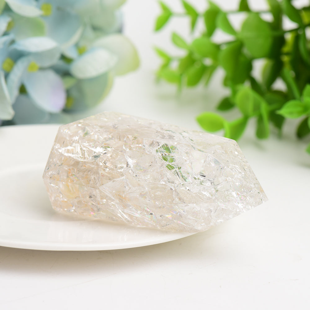2.5"-4.0" Crack Clear Quartz Crystal Tower Bulk Wholesale  Wholesale Crystals