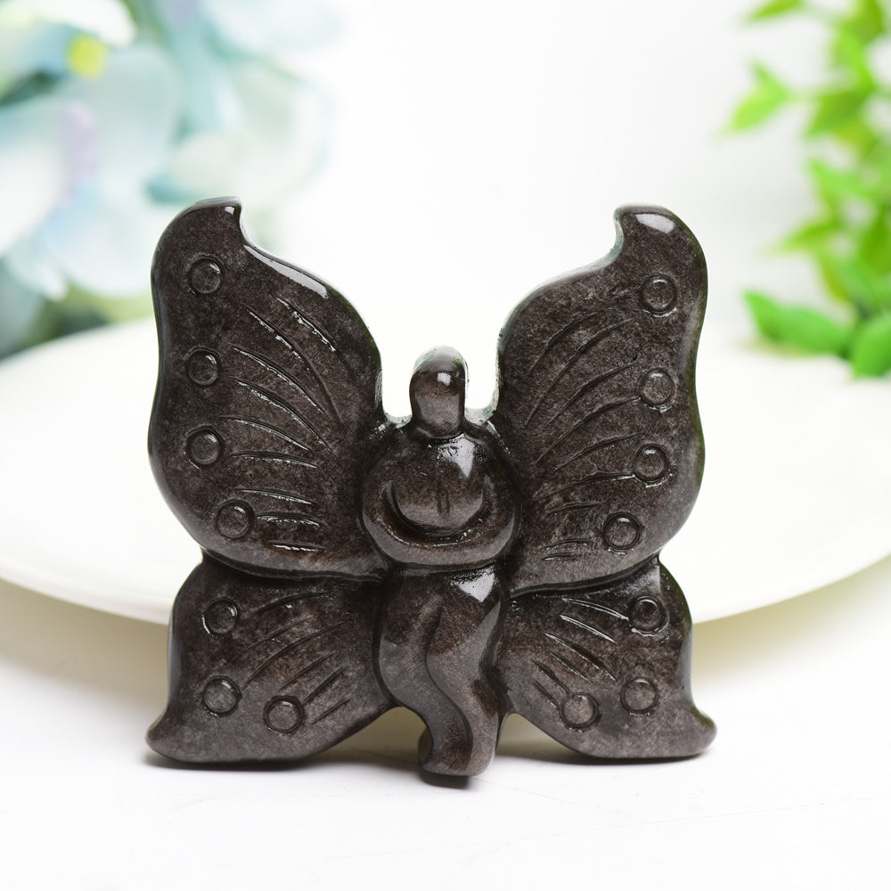 2.5" Mixed Crystal Buterfly Fairy Crystal Carving Bulk Wholesale  Wholesale Crystals