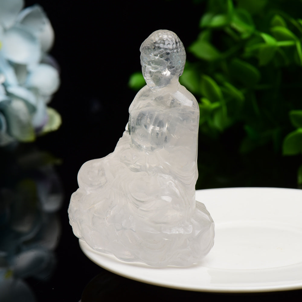 3.2" Clear Quartz Buddha Crystal Carving Bulk Wholesale  Wholesale Crystals
