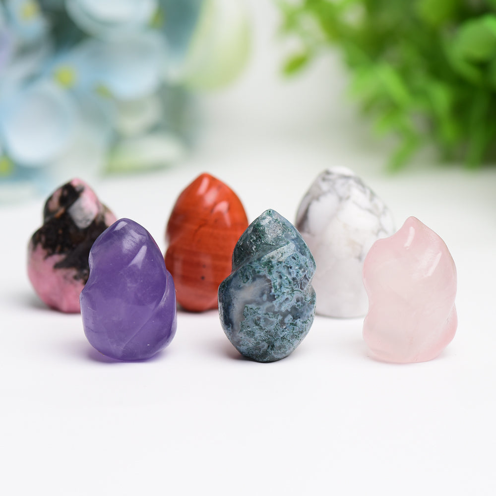 1.0" Mixed Crytsal Mini Flames Crystal Carving  Wholesale Crystals