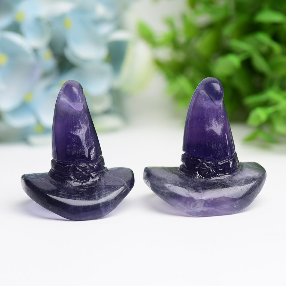 2.0" Fluorite Witch's Hat for Halloween  Wholesale Crystals