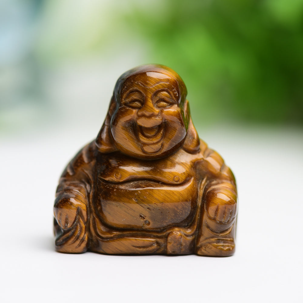 1.4" Mixed Crystal Buddha Crystal Carving Free Form  Wholesale Crystals