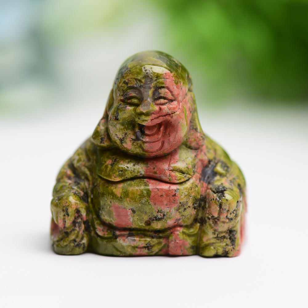 1.4" Mixed Crystal Buddha Crystal Carving Free Form  Wholesale Crystals