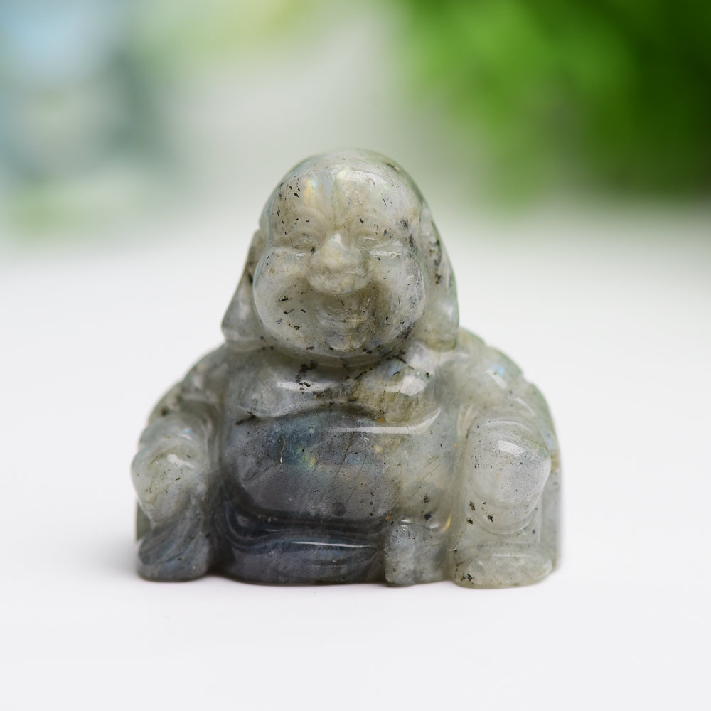1.4" Mixed Crystal Buddha Crystal Carving Free Form  Wholesale Crystals