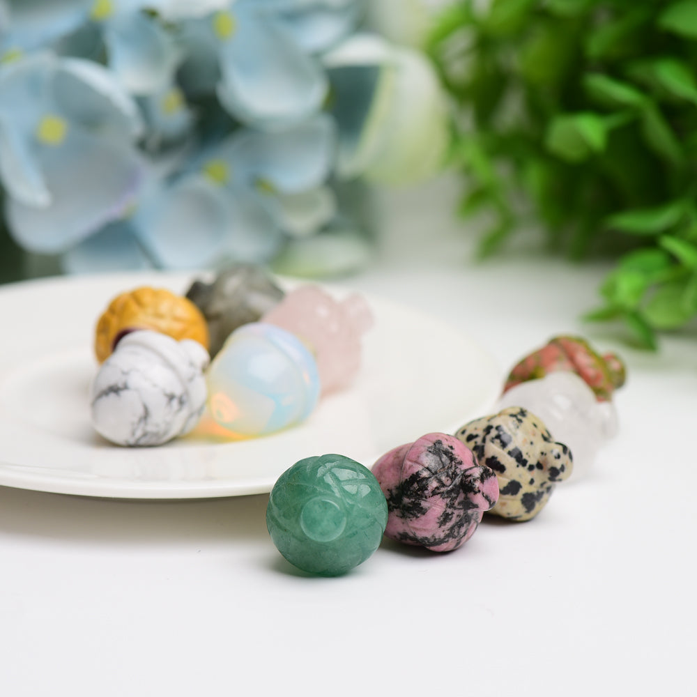 1.0" Mixed Crytsal Hazelnut Crystal Carving for Jewelry DIY  Wholesale Crystals