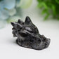 1.8" Mixed Crystal Dragon Head Animal Crystal Carving  Wholesale Crystals