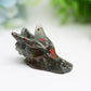 1.8" Mixed Crystal Dragon Head Animal Crystal Carving  Wholesale Crystals