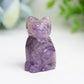 1.5" Mixed Crystal Cat Animal Crystal Carving  Wholesale Crystals