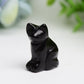 1.5" Mixed Crystal Cat Animal Crystal Carving  Wholesale Crystals