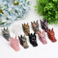 2.5" Mixed Crystal Dragon Head Animal Crystal Carving  Wholesale Crystals