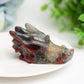 2.5" Mixed Crystal Dragon Head Animal Crystal Carving  Wholesale Crystals