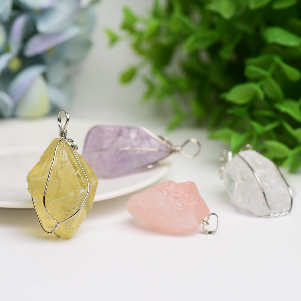 Raw Stone Crystal Pendant  Wholesale Crystals
