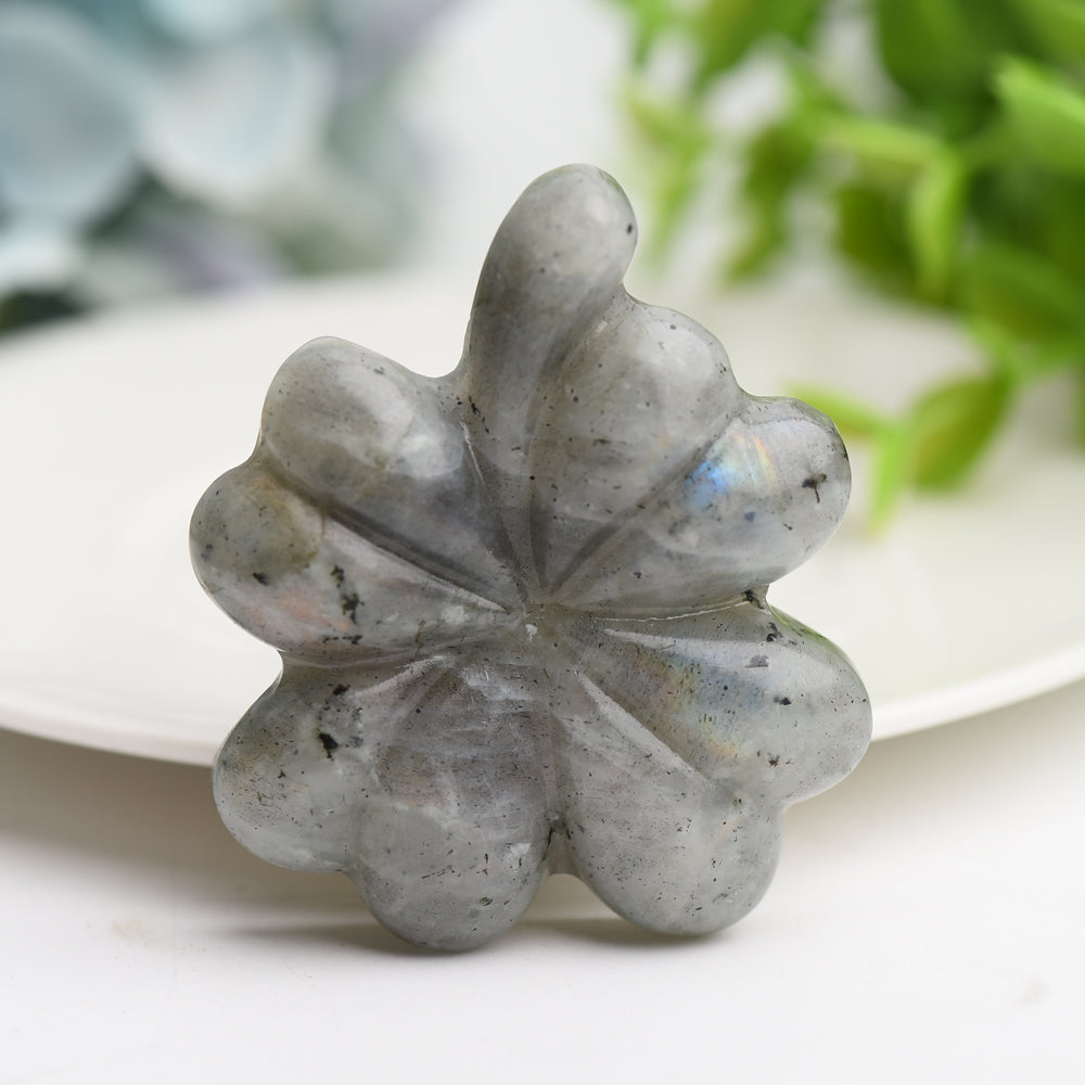 2.2" Mixed Crystal Clover Leaf Crystal Carving Bulk Wholesale  Wholesale Crystals