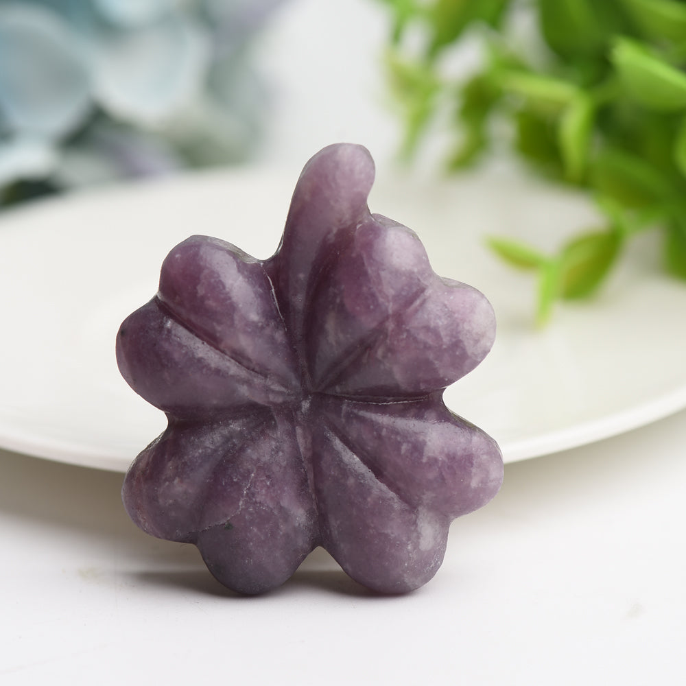 2.2" Mixed Crystal Clover Leaf Crystal Carving Bulk Wholesale  Wholesale Crystals