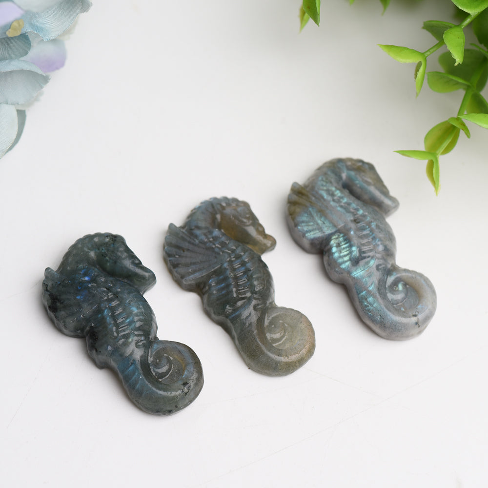 2.0" Labradorite Hippocampus Crystal Carving Bulk Wholesale  Wholesale Crystals