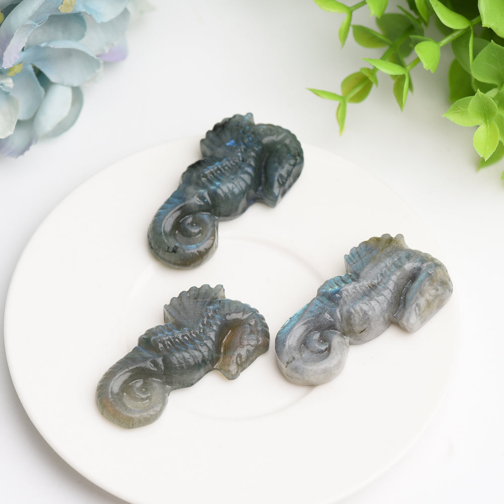 2.0" Labradorite Hippocampus Crystal Carving Bulk Wholesale  Wholesale Crystals